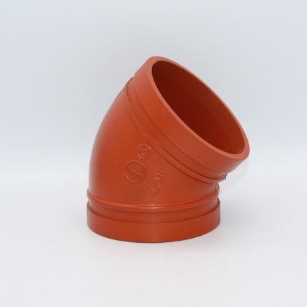  建支沟槽管件45度弯头