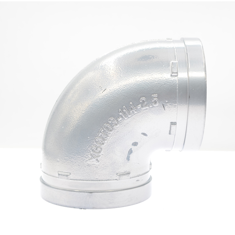 建支牌给水银色沟槽管件90度弯头